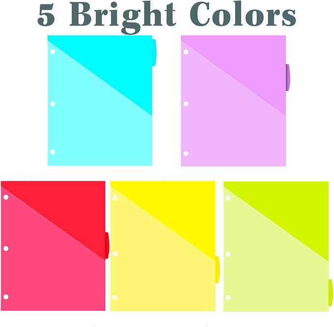 INFUN 5-Tab Plastic Binder Dividers - Image 6