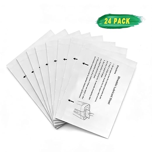 24PACK Paper Shredder Lubricant Sheets Shredder Oil Sheet - Image 2