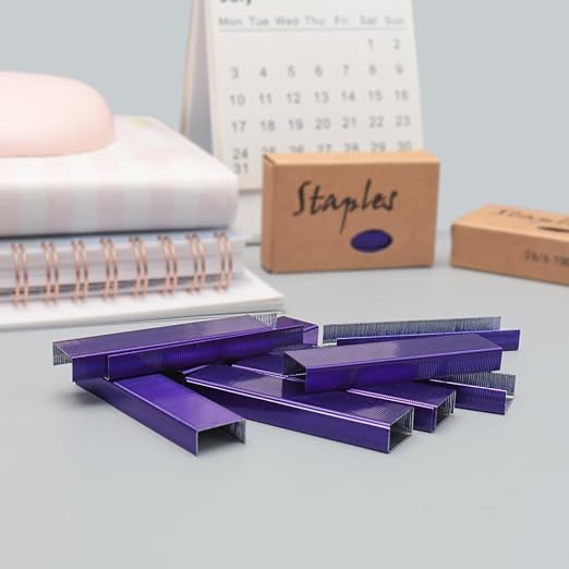 MEI YI TIAN Purple Staples 26/6 Standard Staples Refill 1000/Box 2 Boxes/Pack - Image 6