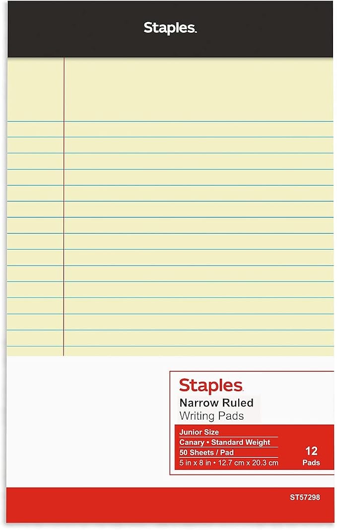 TRU RED Legal Pads, 5” x 8”, Narrow Ruled, 50 Sheets/Pad - Image 4