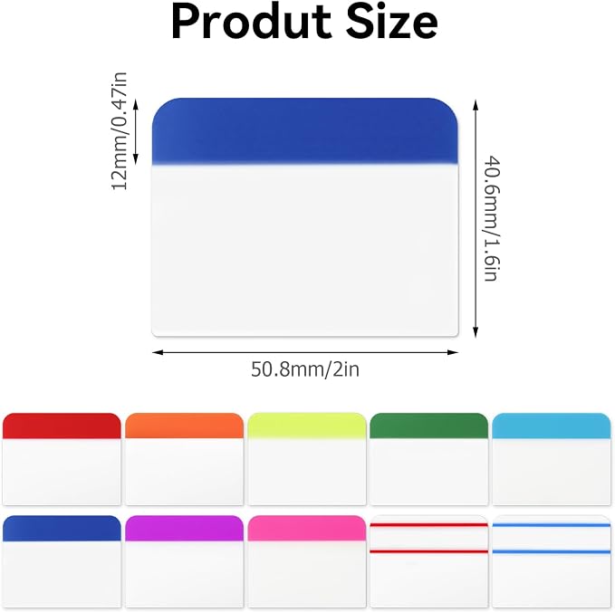 1200 Pieces Tabs 2 Inch Sticky Index Tabs, Writable File Tabs Flags - Image 7