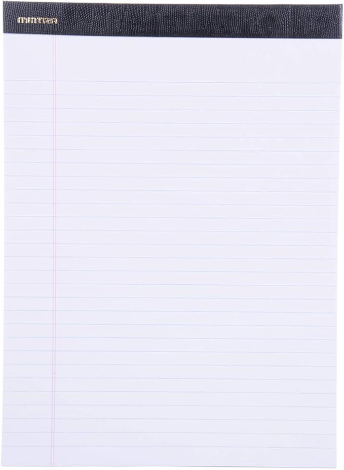 Mintra Office Legal Pads - ((PREMIUM WHITE 6pks, 8.5in x 11in, WIDE RULED))-DeskLoop Office