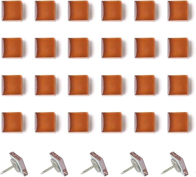 24pcs Decorative Cute Push Pins Glass Pushpins Thumbtacks Thumb Tacks by Aoxsie