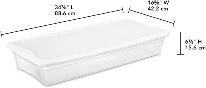 Sterilite 12-Pack 41 Quart Storage Box, Stackable Clear Plastic Bins - Image 3