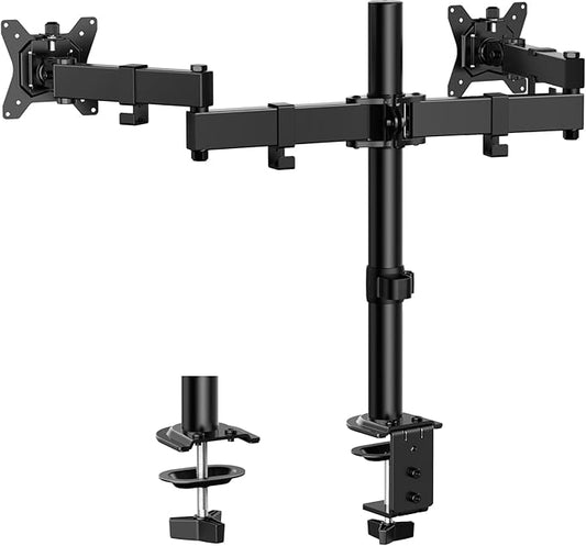 ErGear Dual Monitor Stand, Heavy-Duty Monitor Mount for 17″–32″ Monitors, Flexible Arms with Easy Dual-Monitor Alignment, Sturdy Stepped Arm Design for Superior Support, Supports 22 lbs per Arm-DeskLoop Office