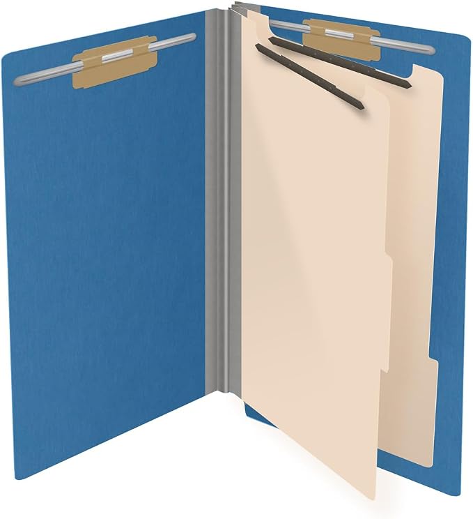 Ecom Folders End Tab Pressboard Classification Folders | Legal Size 25 Pt Stock - Image 4