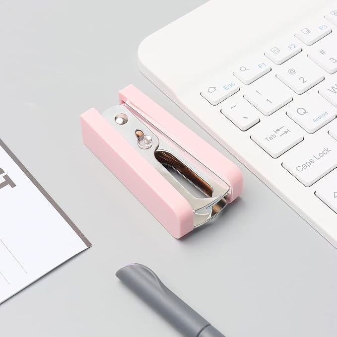 Staples Remover Pink crylic Luxury Silver Color Metal Body Staple Puller - Image 5
