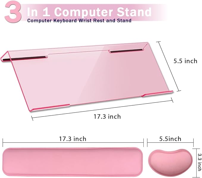 Computer Keyboard Wrist Rest Stand Set - Image 2