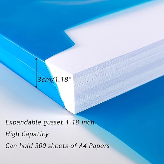 20 Pack Plastic Envelopes with Snap Closure, Poly Expandable File Folder with - Image 6