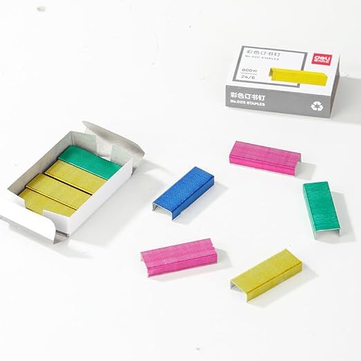 800Pcs Mini Color Staples DIY Shop Stapler Refills Standard Book Staples Office - Image 3
