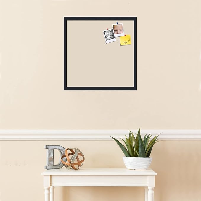 PinPix 20x20 Inch Cork Bulletin Board. This Decorative Framed Pin Board Comes with Desert Pastel Design and a Satin Black Frame. Ideal for Home Office Decor or Message Board (PinPix-1815)-DeskLoop Office