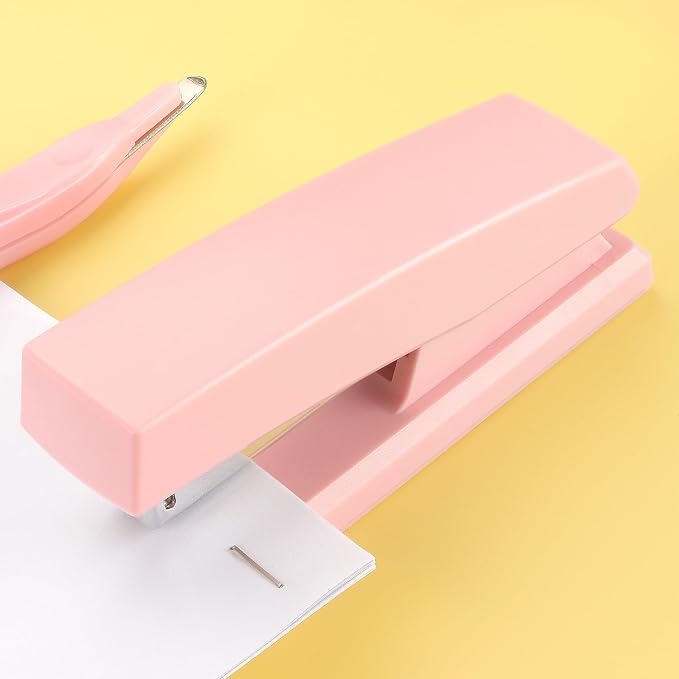 ZZTX Desktop Stapler with Remover & 1000 Staples Pink | Durable & sturdy - Image 3