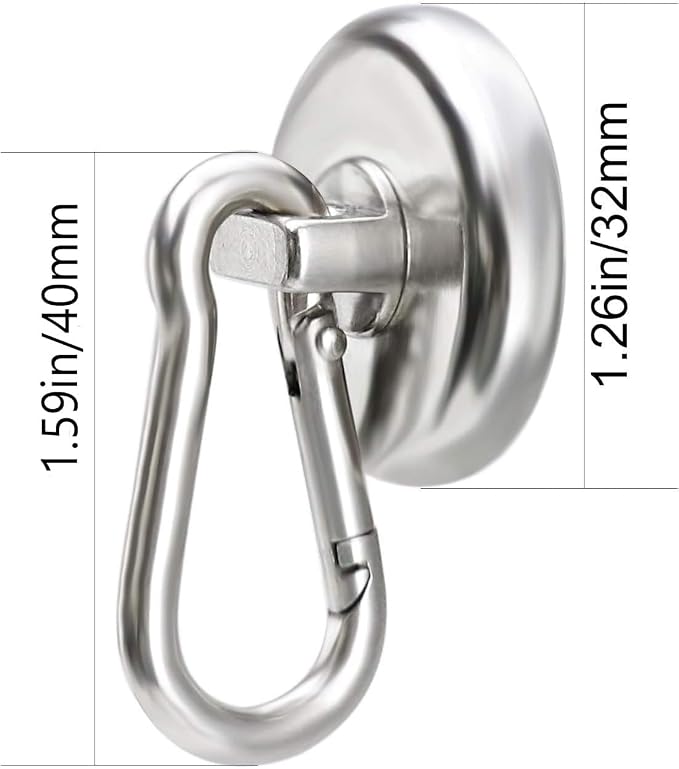 DIYMAG Magnetic Hooks, 15 Pack 110LBS Heavy Duty Neodymium Magnet Hooks | - Image 4