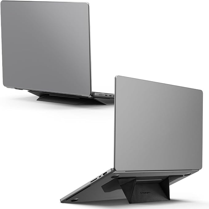 Spigen Slim Fold Adhesive Laptop Stand Foldable Portable Dual Ergonomic Angle by Unknown