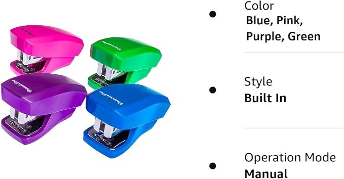 Aria Premium Back to School Mini Stapler Set of 4 - - Image 5
