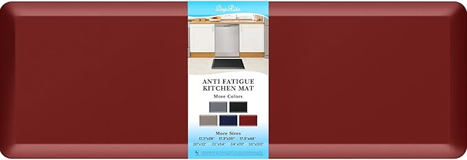 4/5 Inch Thick Kitchen Mats for Floor, StepRite Kitchen Rug for Standing Desk, Non-Slip, Thicker, Stain Resistant, Waterproof, Comfort Anti Fatigue Floor Mat for Home, Kitchen, Office - Red,70 * 24''-DeskLoop Office