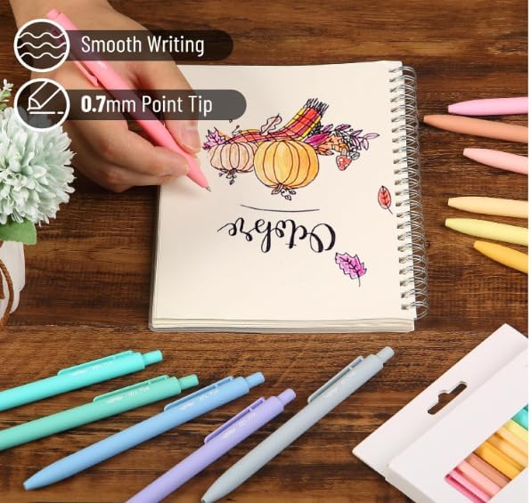Mr. Pen- Retractable Gel Pens, 12 Pack, Fast Dry, Smooth Writing, Cute Pens - Image 3