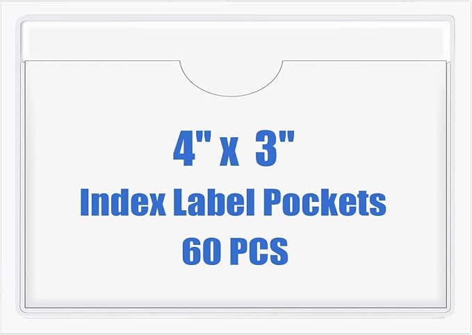 Origin-Joy 60 PCS Self Adhesive Index Card Pockets by Origin-Joy