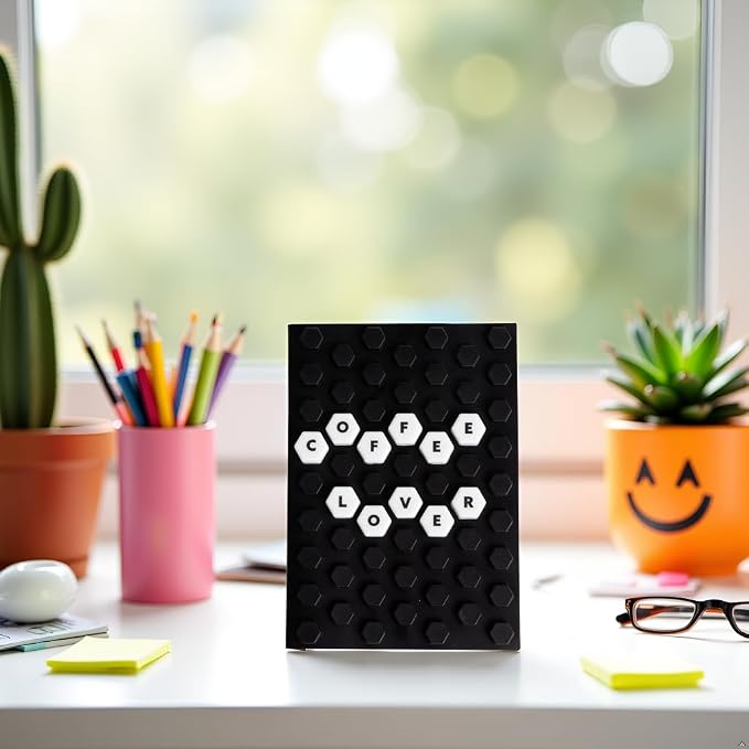 Pearhead Letterboard Composition Notebook, Customizable Silicone Cover Fidget - Image 6