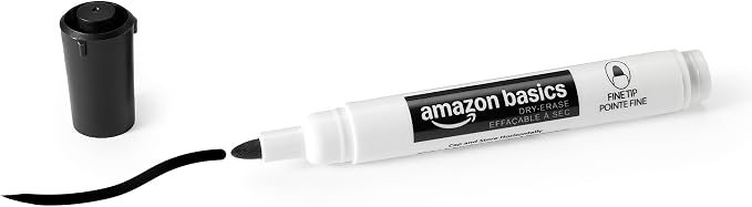Amazon Basics Low-Odor Dry Erase Whiteboard Markers, Fine Tip - Image 4