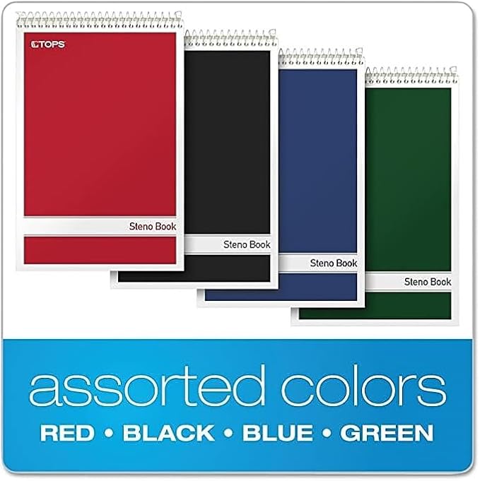 TOPS Steno Books, Gregg Rule, 80 Sheets, 4 Pack - Image 6
