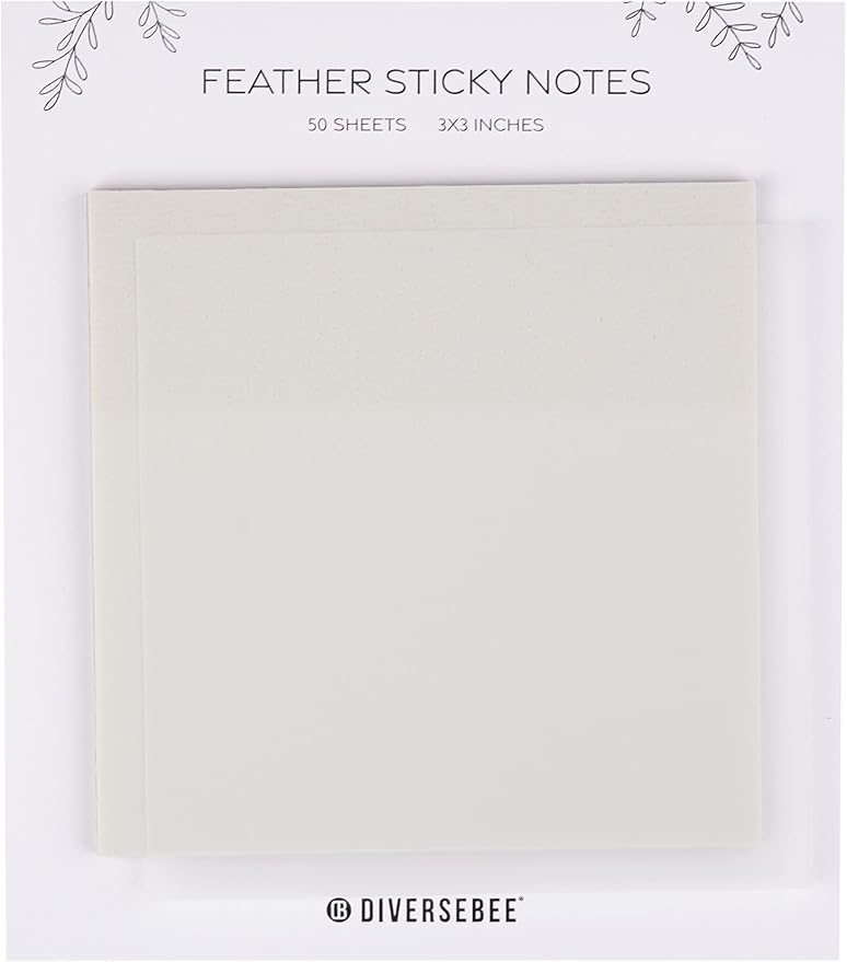 DiverseBee 50 Sheets Pastel Transparent Sticky Notes, 3x3” Clear Sticky Tabs by DiverseBee