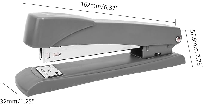 Clipco Stapler with 2000 Staples Full Desk Size Multi Color Red Gray Blue - Image 3