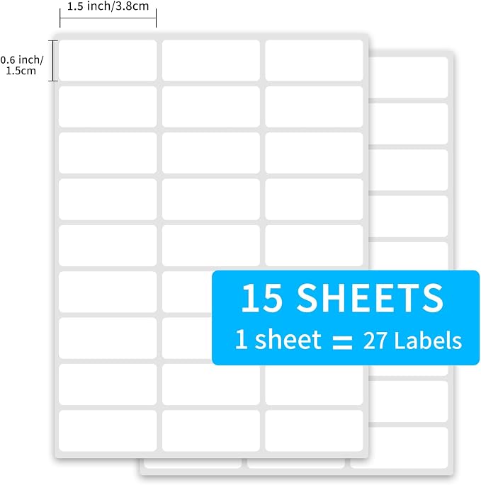 0.6×1.5 Inch Removable Blank Freezer Labels, Water/Oil/Tear Resistant/Ink Won't - Image 2