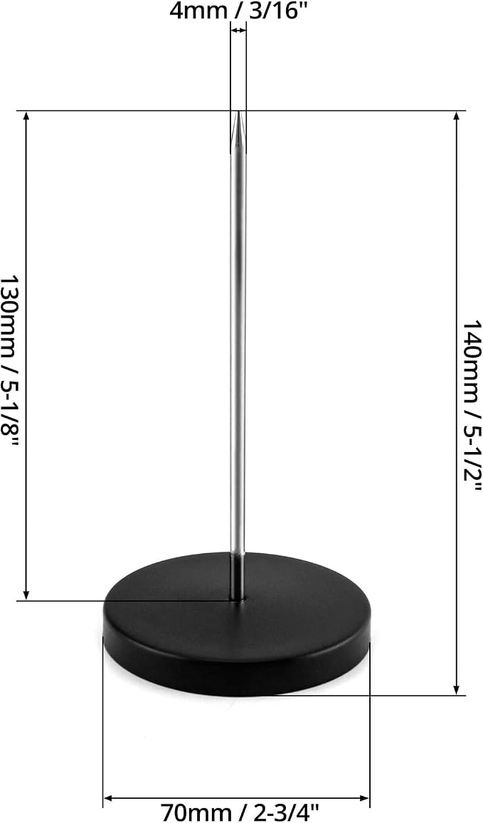 QWORK Desk Receipt Holder, 4 Pack Spike Stick Receipts Check Bill Fork - Image 5