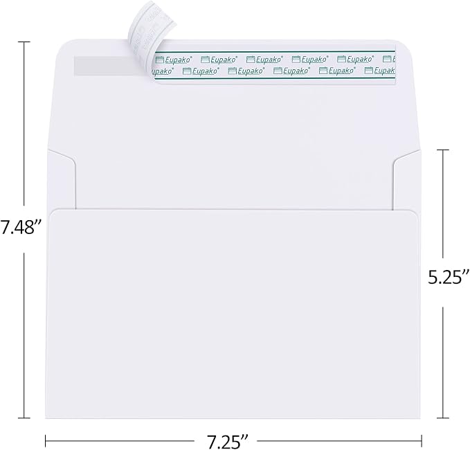 Eupako 5x7 Envelopes Self Seal 250 Pack, Kraft Paper Envelope - Image 2