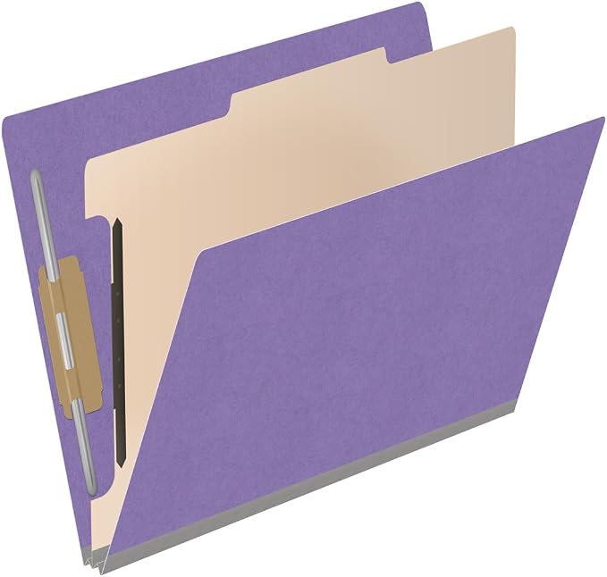 Ecom Folders Heavy Duty Top Tab Classification Folders | Letter Size 18 Pt Stock - Image 2