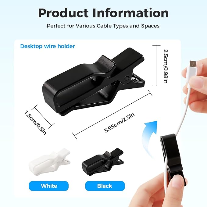 Movable Cord Holder for Nightstand, 2026 New Upgrade Cord Organizer Holder - Image 3