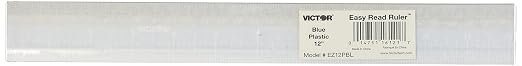 Victor EZ12PBL Plastic Dual Color 12 Inch Easy Read Ruler - Image 2