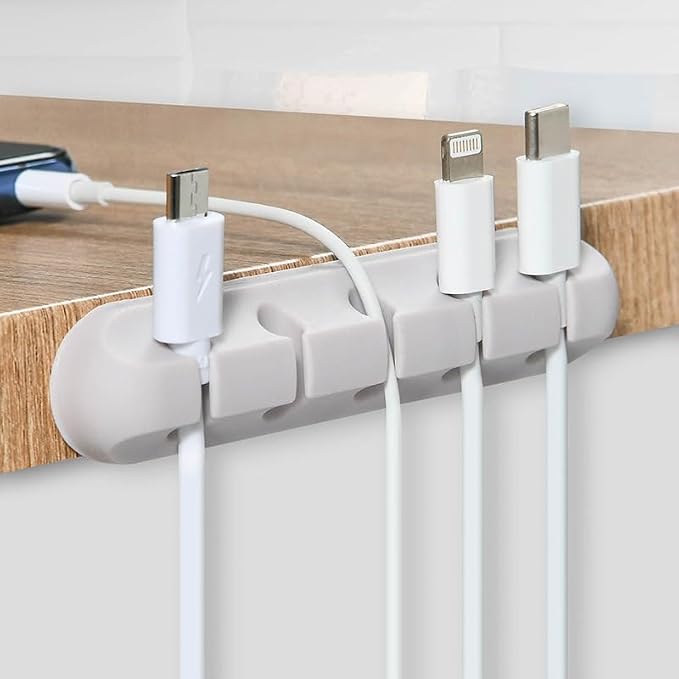Cable Holder Clips 3-Pack, Silicone Cable Management Organizer - Image 3