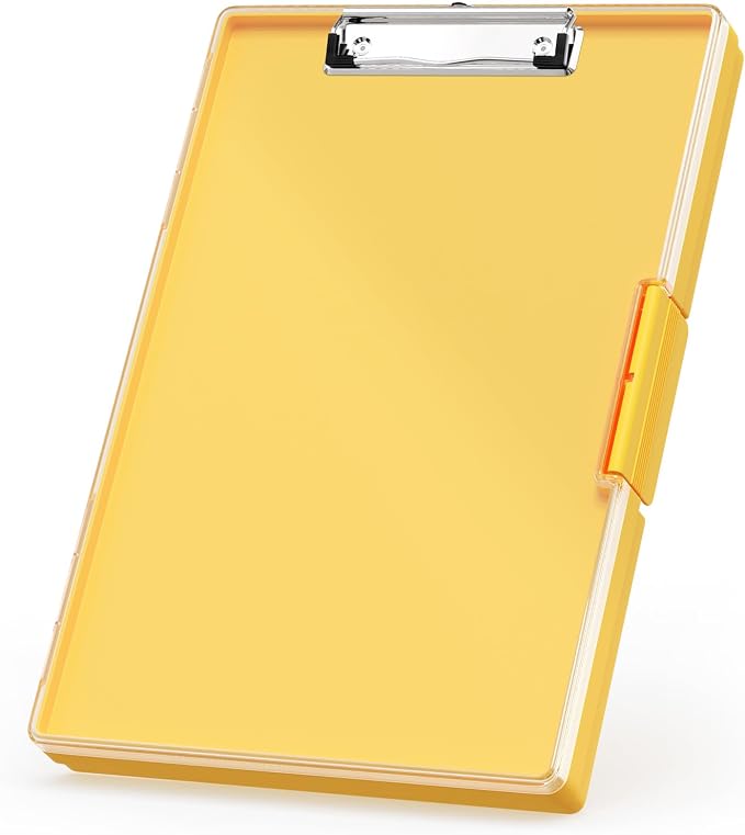 Rimilak Plastic Clipboard with Storage, Side Opening with 2 Compartment by Rimilak