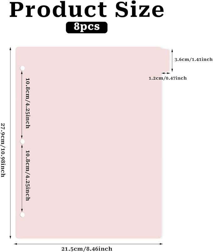 3 Ring Pink Binder Dividers - Image 2