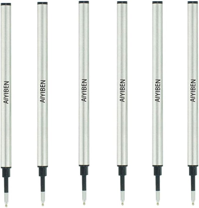 4.37 inch Rollerball Pen Refills, Roller Ball Fine Point 0.5mm by AIYIBEN