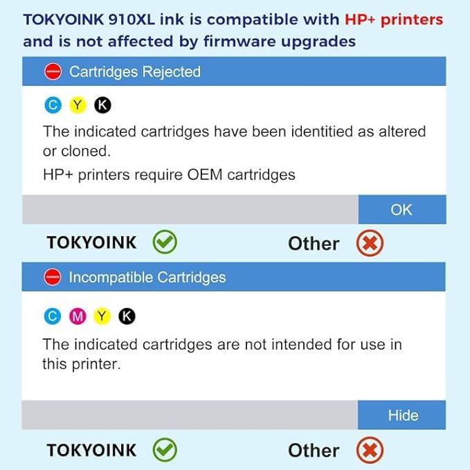 910XL Replacement for HP 910XL Ink Cartridges for HP Printers HP910 HP910XL 910 Ink Work for Office Jet Pro 8010 8010e 8015e 8020 8020e 8022e 8025 8025e 8028e 8030 8035e Black and Color - 4 Pack-DeskLoop Office