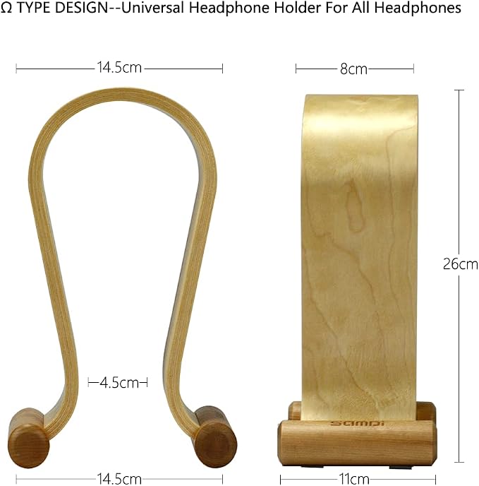 SAMDI Leather Headphone Stand Headset Stand Headphone Holder Universal Gaming - Image 4