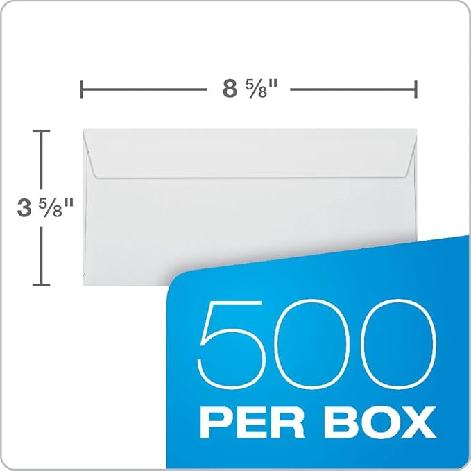 Quality Park #8 5/8 Double-Window Security Envelopes, Self-Sealing, Tamper - Image 10