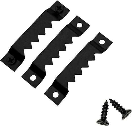 50 Pack Large Heavy Sawtooth Picture Hangers Steel Picture Hangers with Screws Picture Hang Solutions, for Hanging Clock Paintings Artwork Picture Frame Hook Photos (Black，Supports 50 lbs)-DeskLoop Office