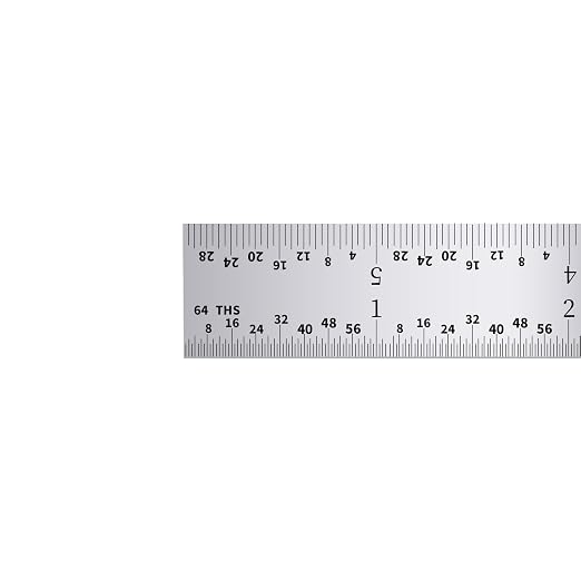 PEC Tools Made in USA Machinist Rule, Satin Chrome Finish, Markings 1/32" - Image 4