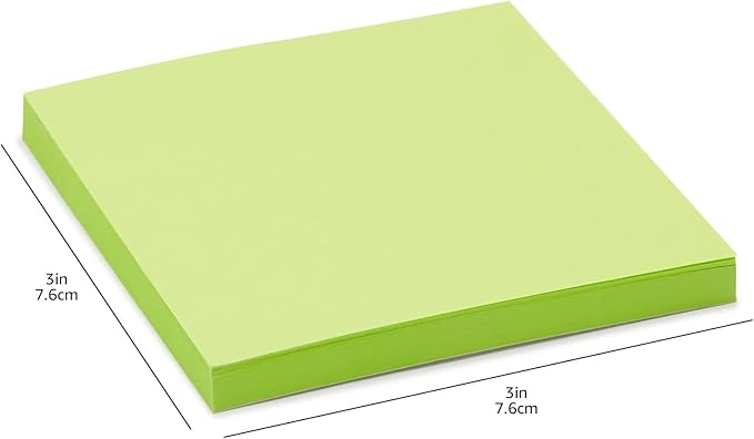Amazon Basics Square Sticky Notes, Office Supplies for Desk, 3-x-3-inch, 24-Pack, Assorted Colors-DeskLoop Office
