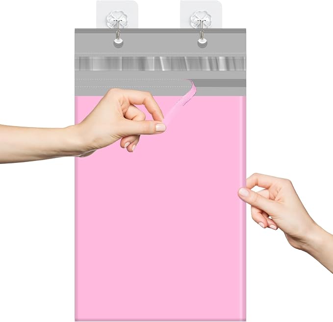 Fuxury Poly Mailers 12x15.5" 300PC Pink Shipping Bags by Fuxury