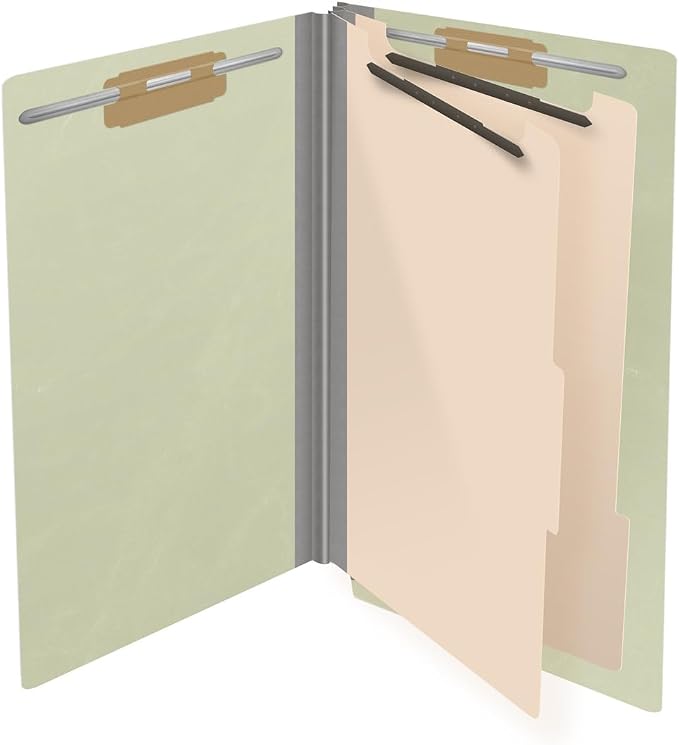Ecom Folders End Tab Pressboard Classification Folders | Legal Size 25 Pt Stock - Image 4