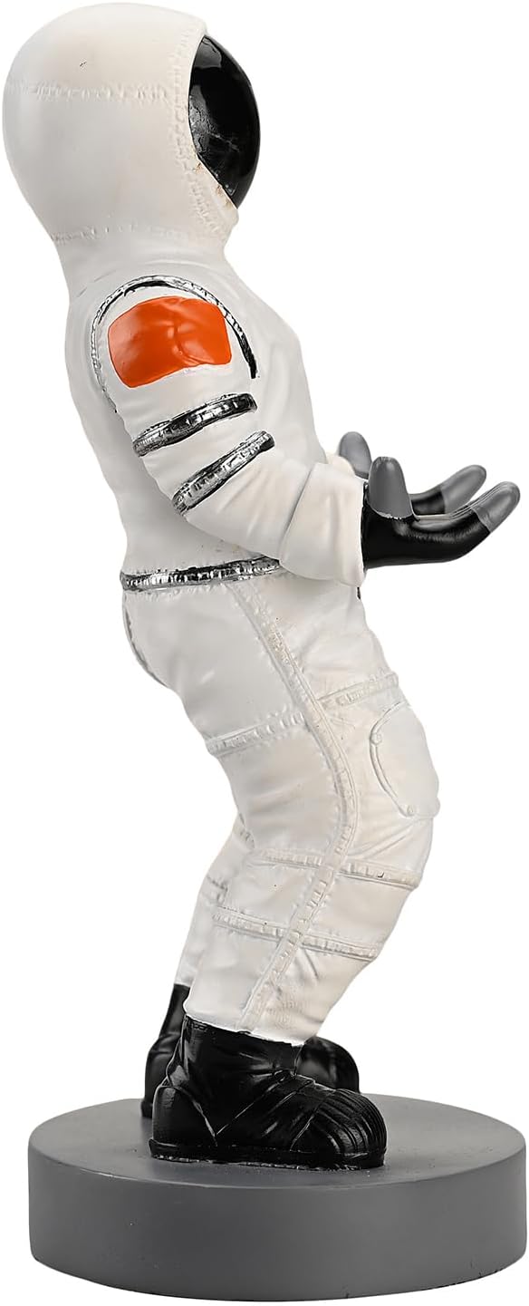 Astronaut Mobile Phone & Pen Holder, Device Stand, Desk Organizer Decorative Pencil Holder (White&Black)-DeskLoop Office