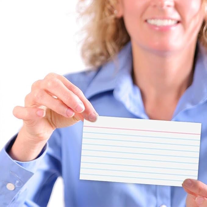 School Smart Ruled Index Card, 4 x 6 Inches, 90 lbs - Image 7