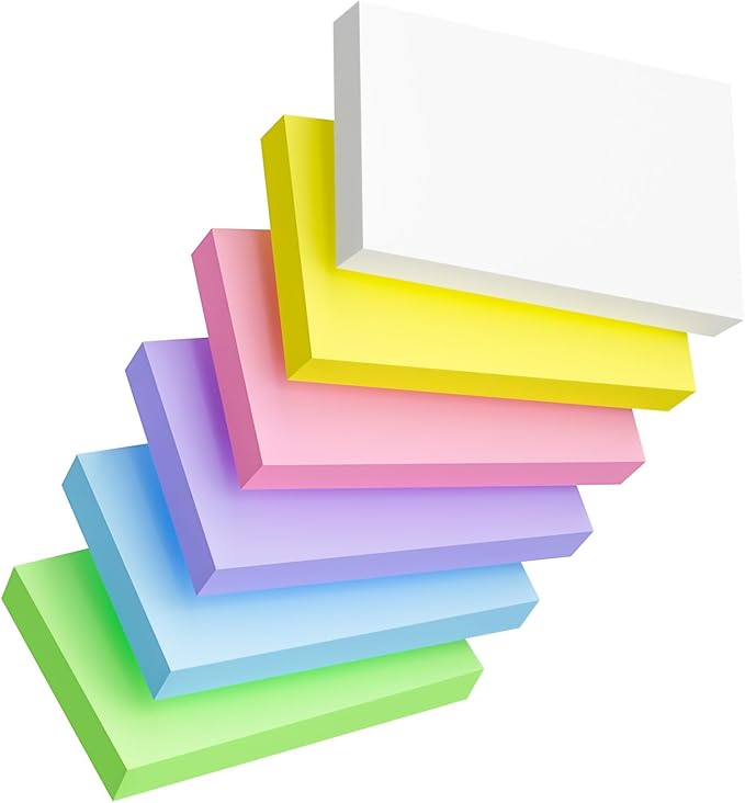 Index Cards 3x5 Inch, Flash Cards, Blank Colored Note Cards Paper by Ciphyfee
