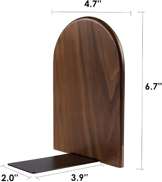 Pandapark Wood Bookends, Non-Skid Bookend - Image 2