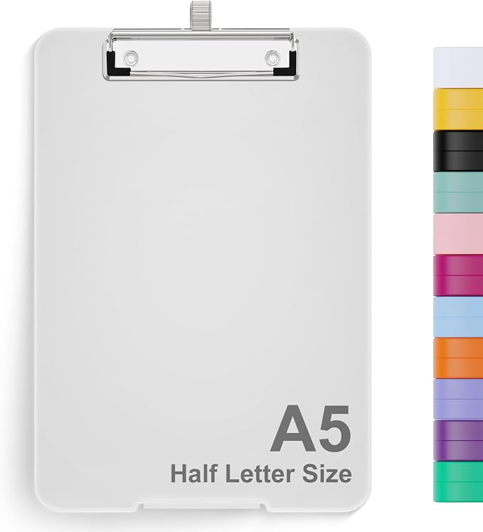 Hongri A5 Clipboard with Storage, Metal Retractable Pen Holder, 6 x 9'' Nursing by Hongri